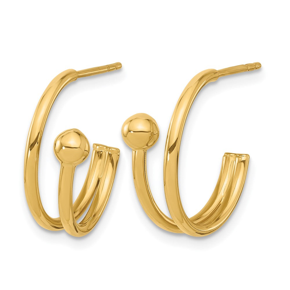 14K Gelbgold Poliert J Creolen