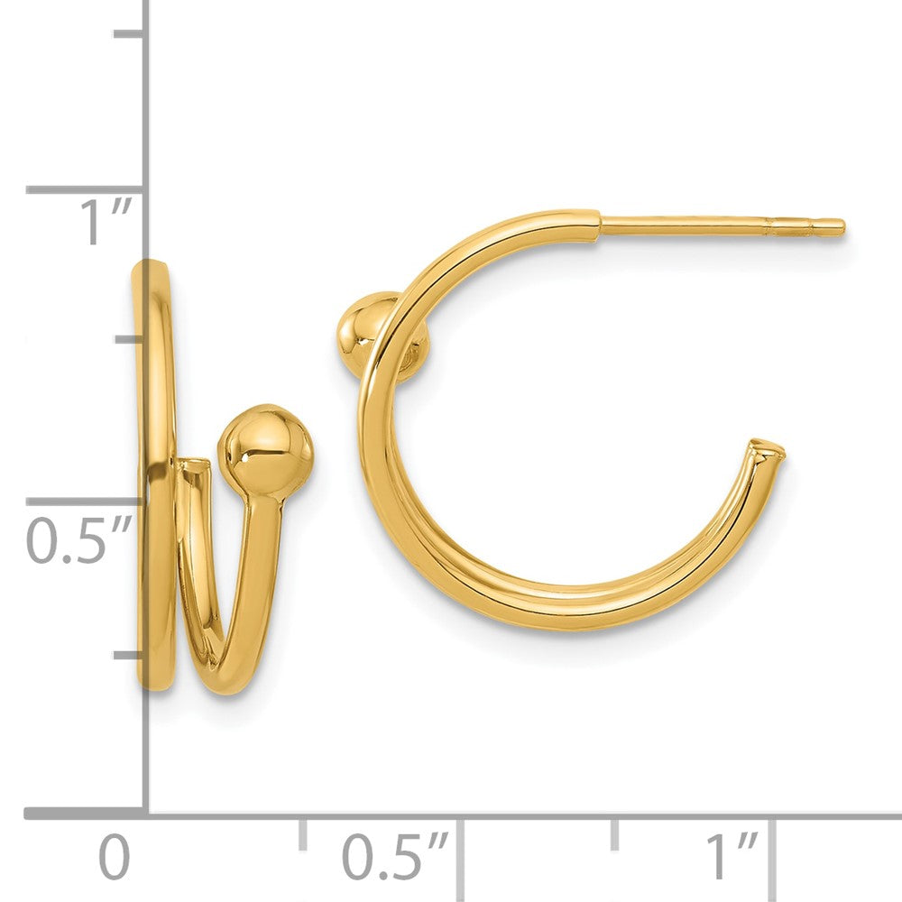 14K Gelbgold Poliert J Creolen