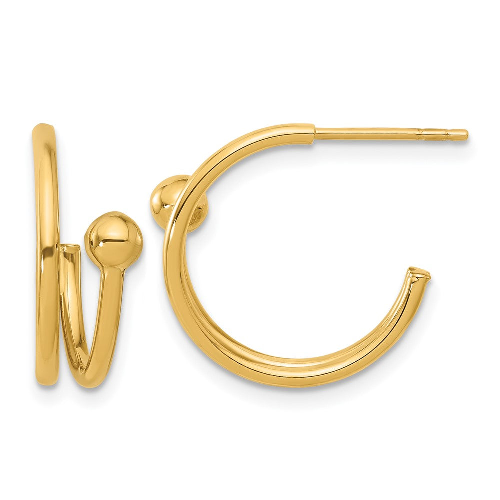 14K Gelbgold Poliert J Creolen