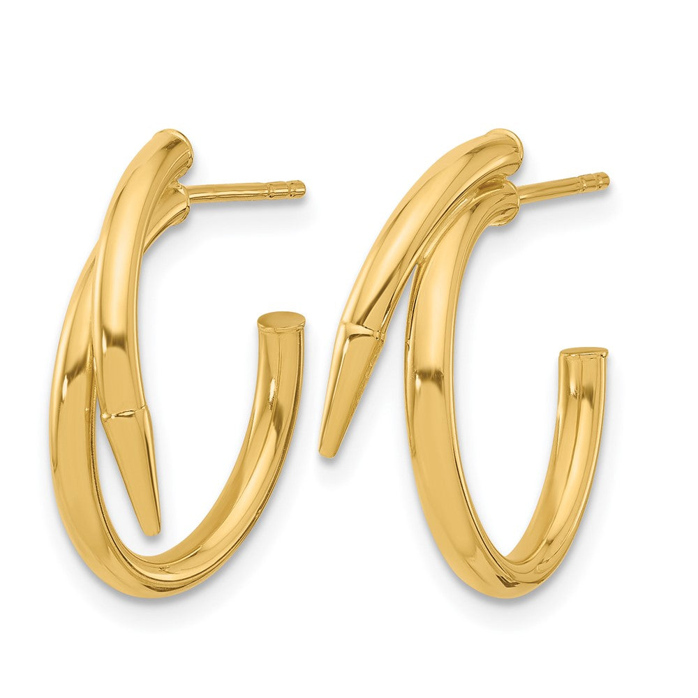 14K Gelbgold Poliert J Creolen