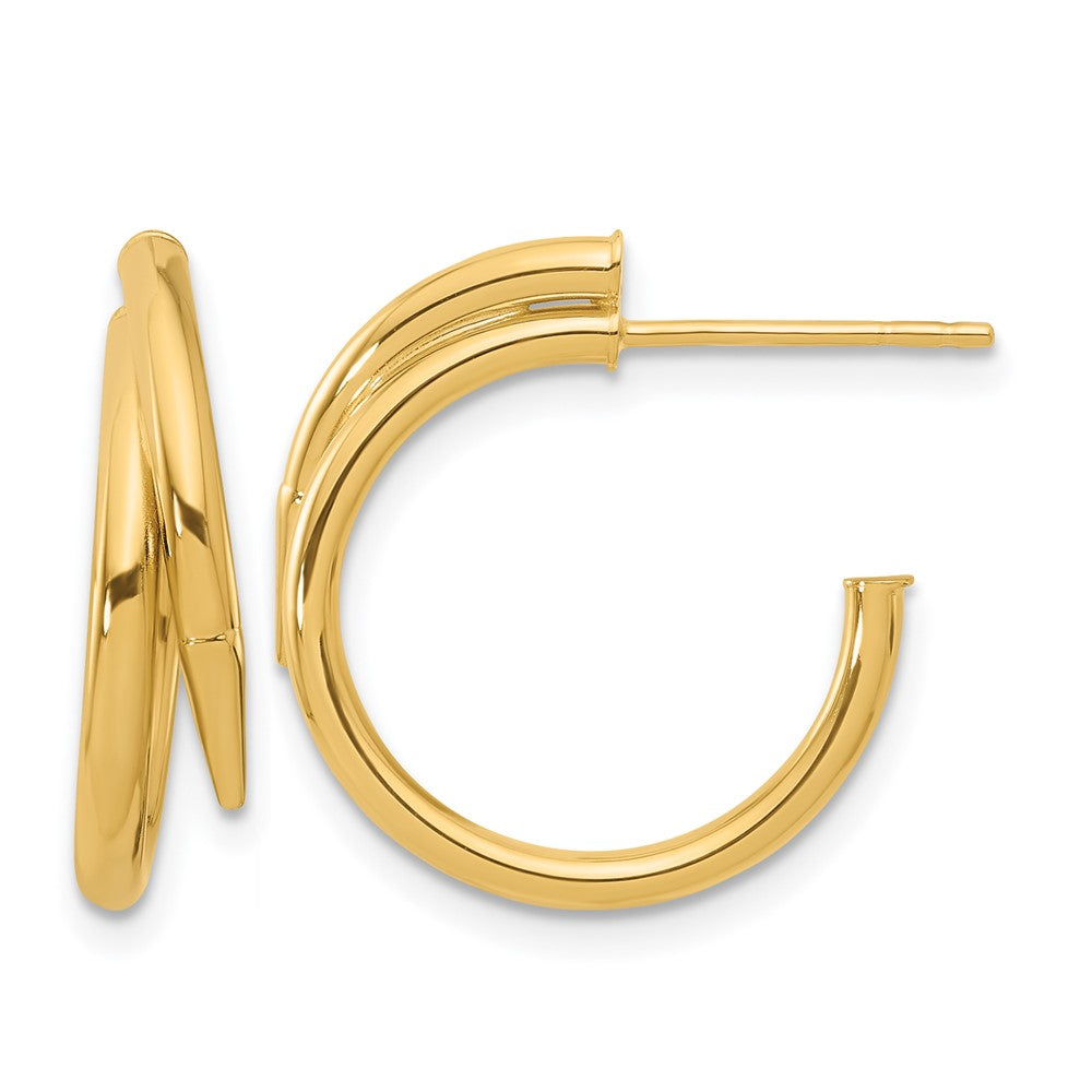 14K Gelbgold Poliert J Creolen
