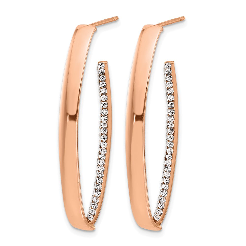 14K Gelb & Rhodium Rose Vergoldet Poliert Crystals J Creole Ohrstecker