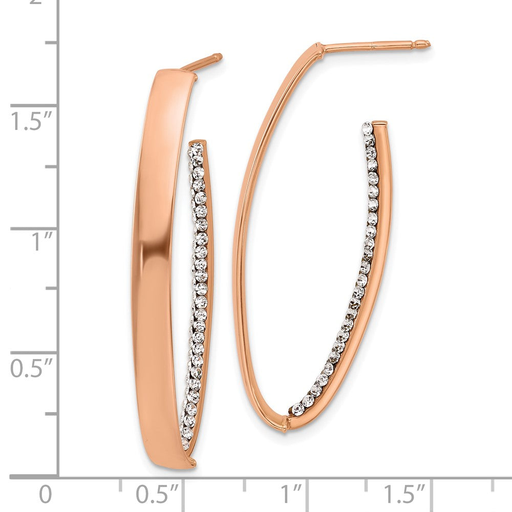 14K Gelb & Rhodium Rose Vergoldet Poliert Crystals J Creole Ohrstecker