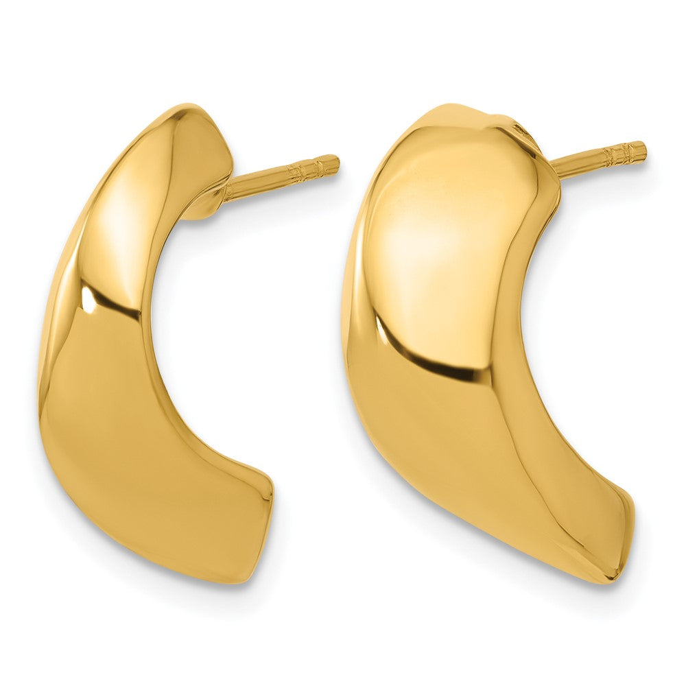 14K Gelbgold Poliert Hohl J Creole Ohrstecker
