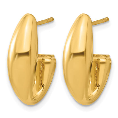 14K Gelbgold Poliert Hohl J Creole Ohrstecker