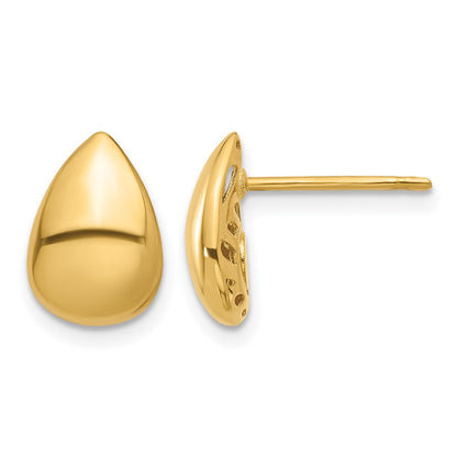 14K Gelbgold Poliert Tropfen Ohrstecker