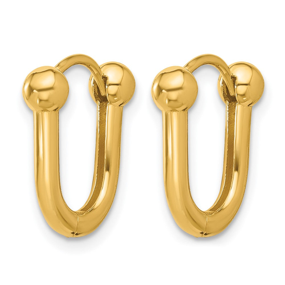 14K Gelbgold Poliert Klappbar Creolen