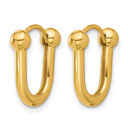 14K Gelbgold Poliert Klappbar Creolen