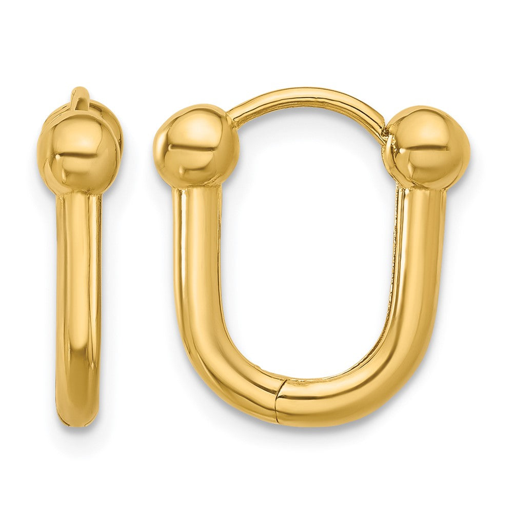 14K Gelbgold Poliert Klappbar Creolen