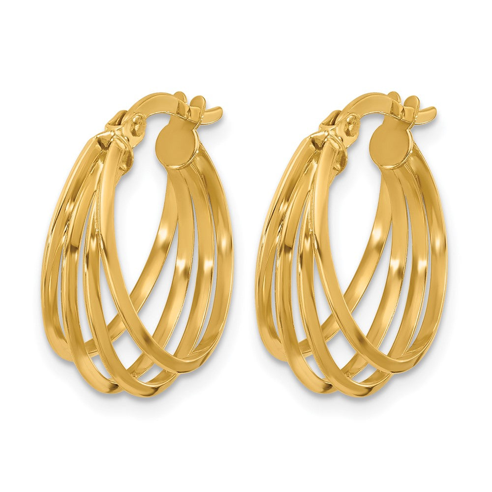 14K Gelbgold Poliert Creolen