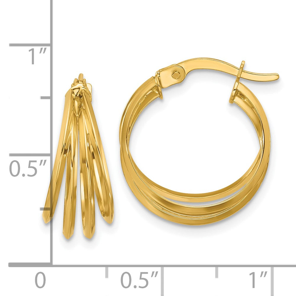 14K Gelbgold Poliert Creolen