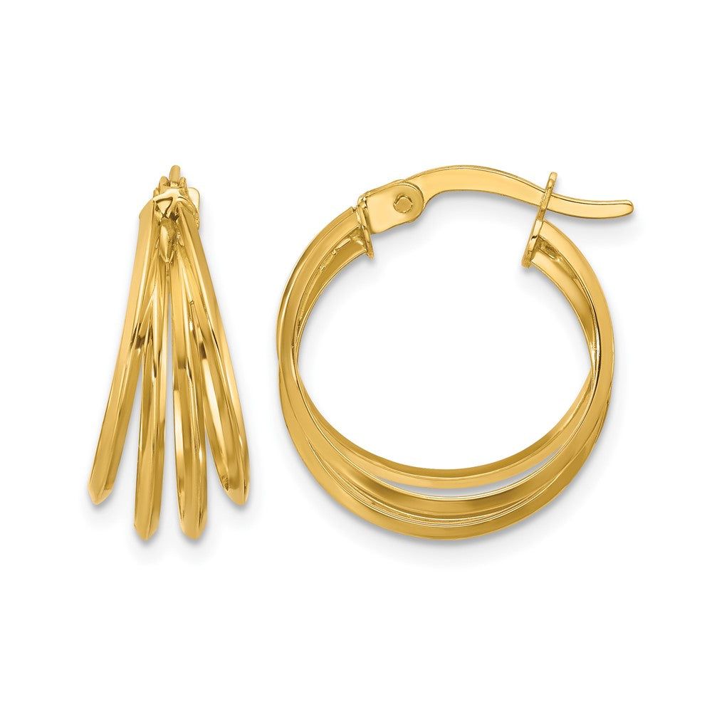 14K Gelbgold Poliert Creolen