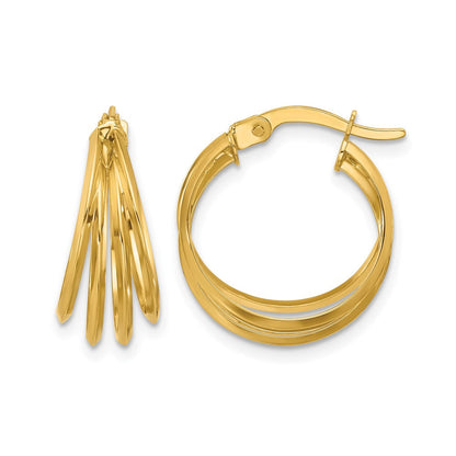 14K Gelbgold Poliert Creolen