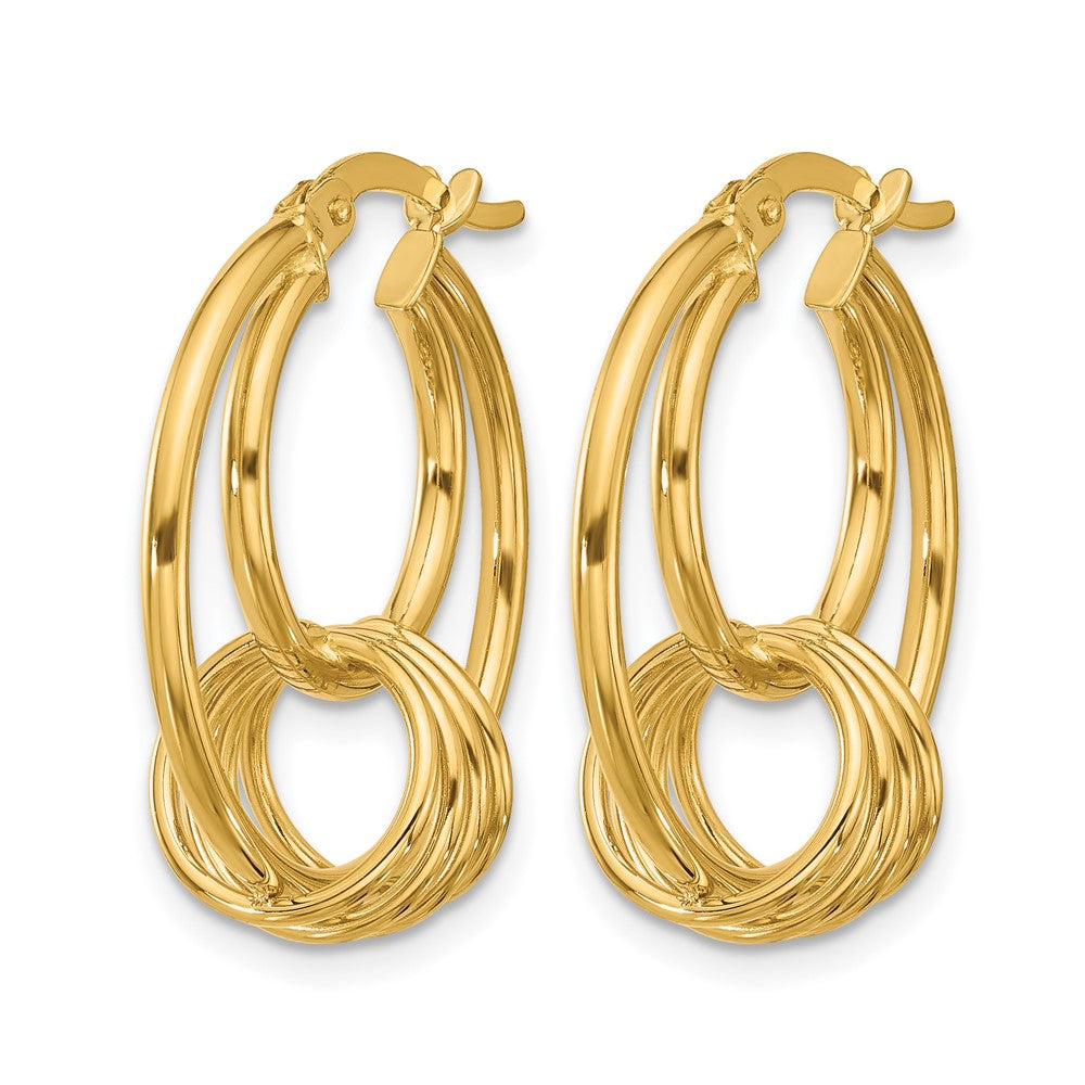 14K Gelbgold Poliert Fantasie Creolen