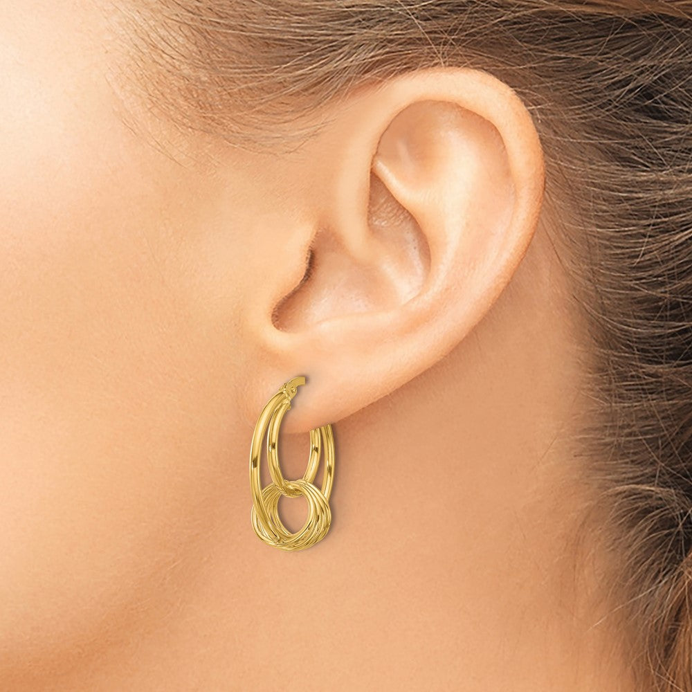 14K Gelbgold Poliert Fantasie Creolen