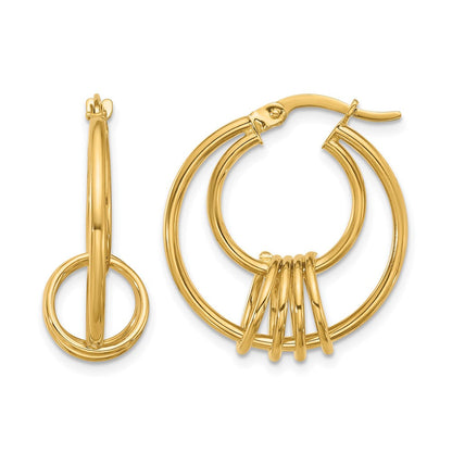 14K Gelbgold Poliert Fantasie Creolen