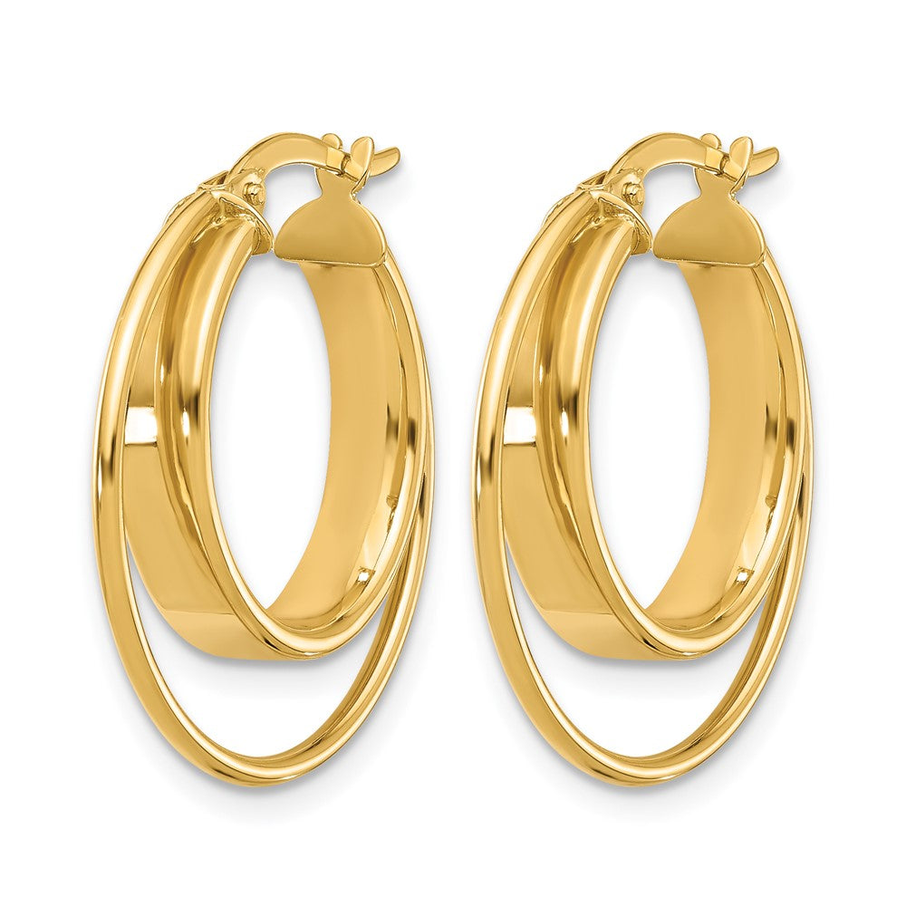 14K Gelbgold Poliert Creolen