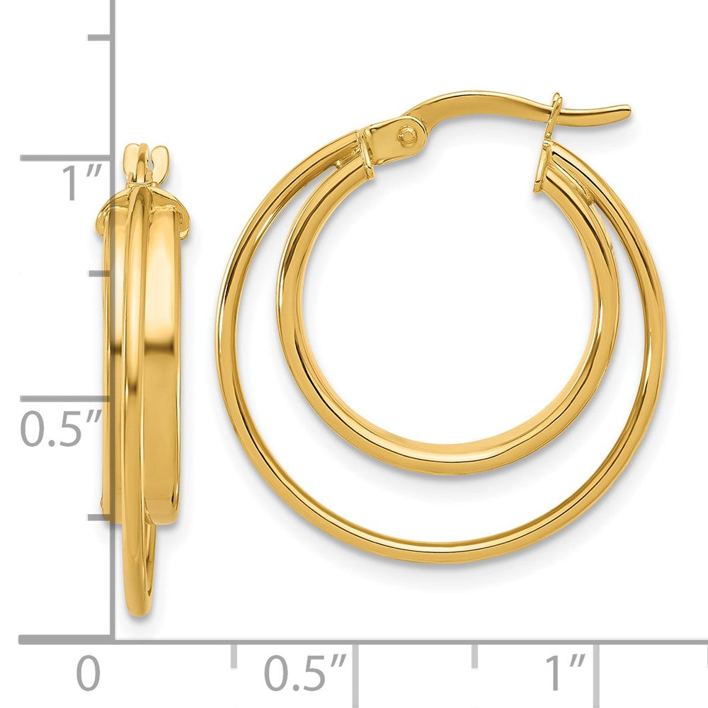 14K Gelbgold Poliert Creolen