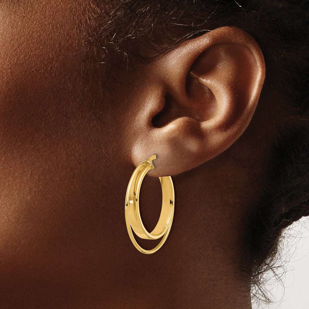 14K Gelbgold Poliert Creolen