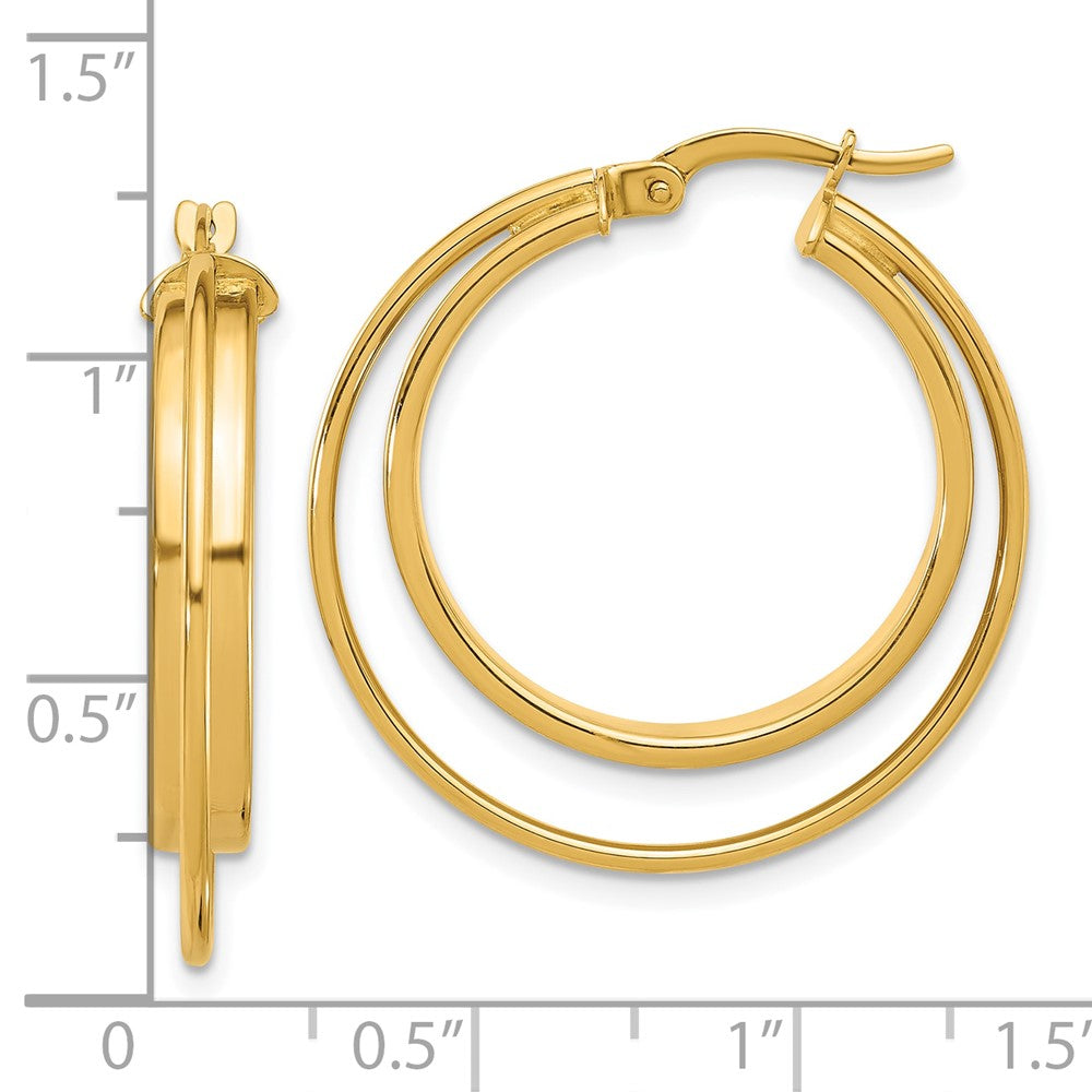 14K Gelbgold Poliert Creolen