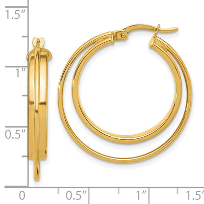 14K Gelbgold Poliert Creolen