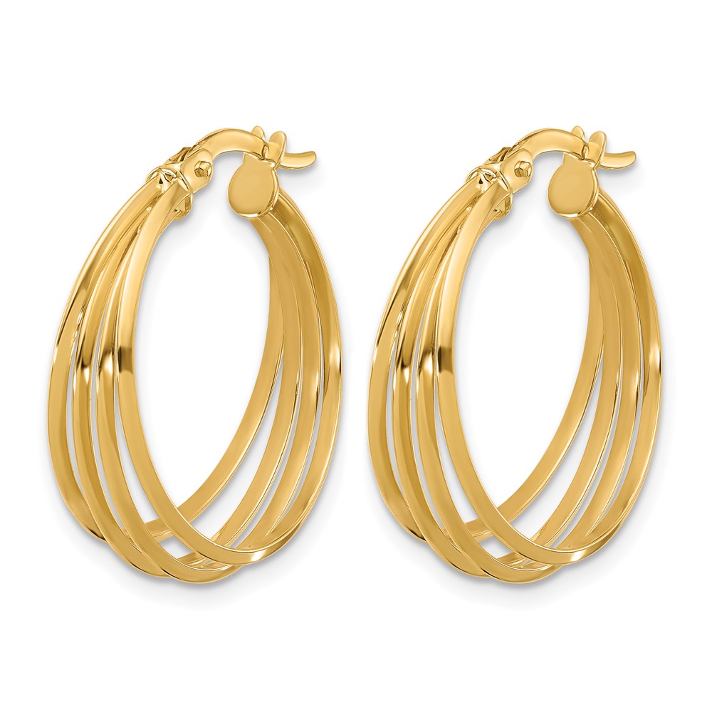 14K Gelbgold Poliert Creolen