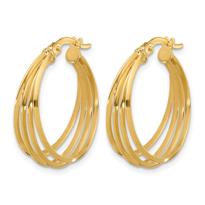 14K Gelbgold Poliert Creolen