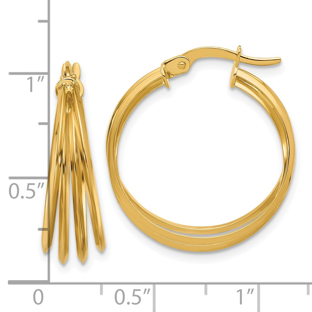 14K Gelbgold Poliert Creolen
