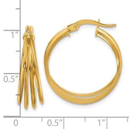 14K Gelbgold Poliert Creolen