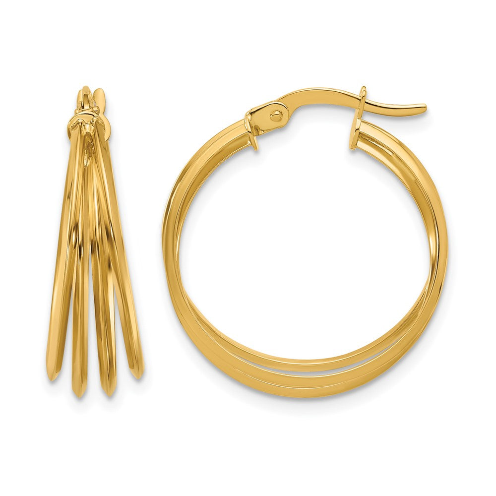14K Gelbgold Poliert Creolen