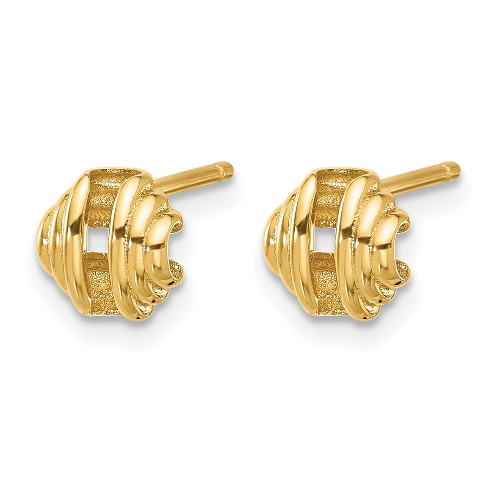 14K Gelbgold Poliert Ohrstecker