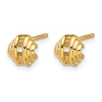 14K Gelbgold Poliert Ohrstecker
