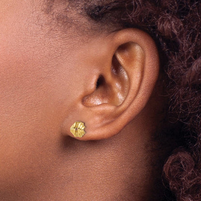 14K Gelbgold Poliert Ohrstecker