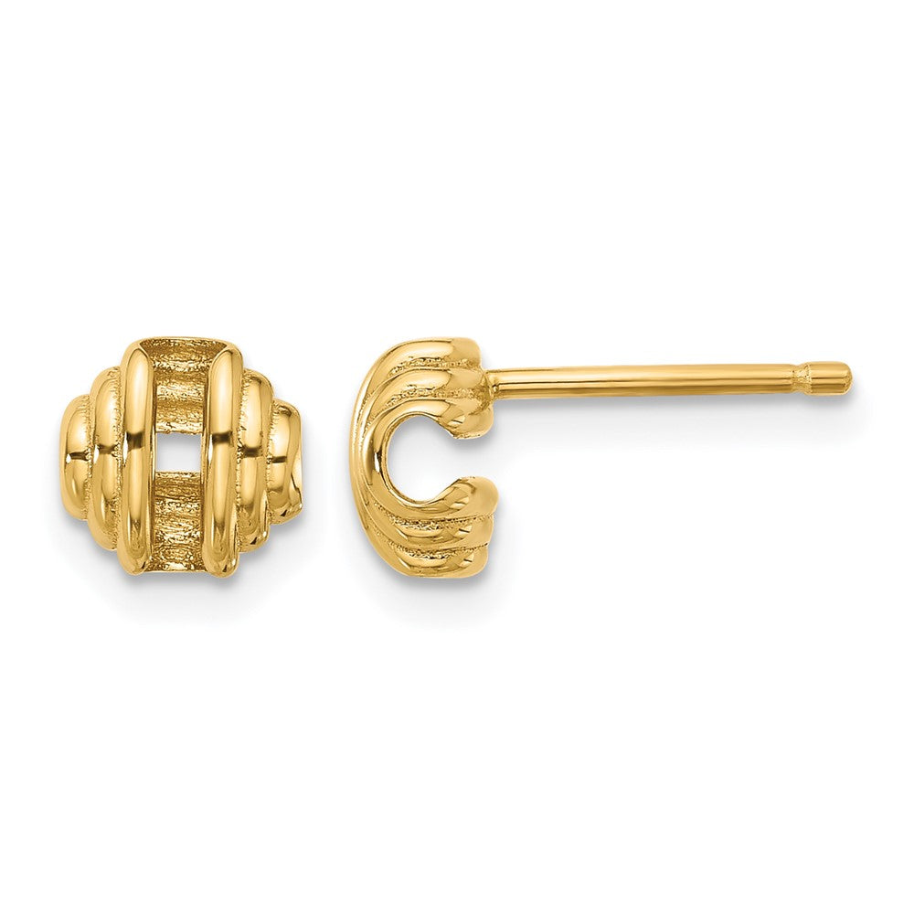 14K Gelbgold Poliert Ohrstecker