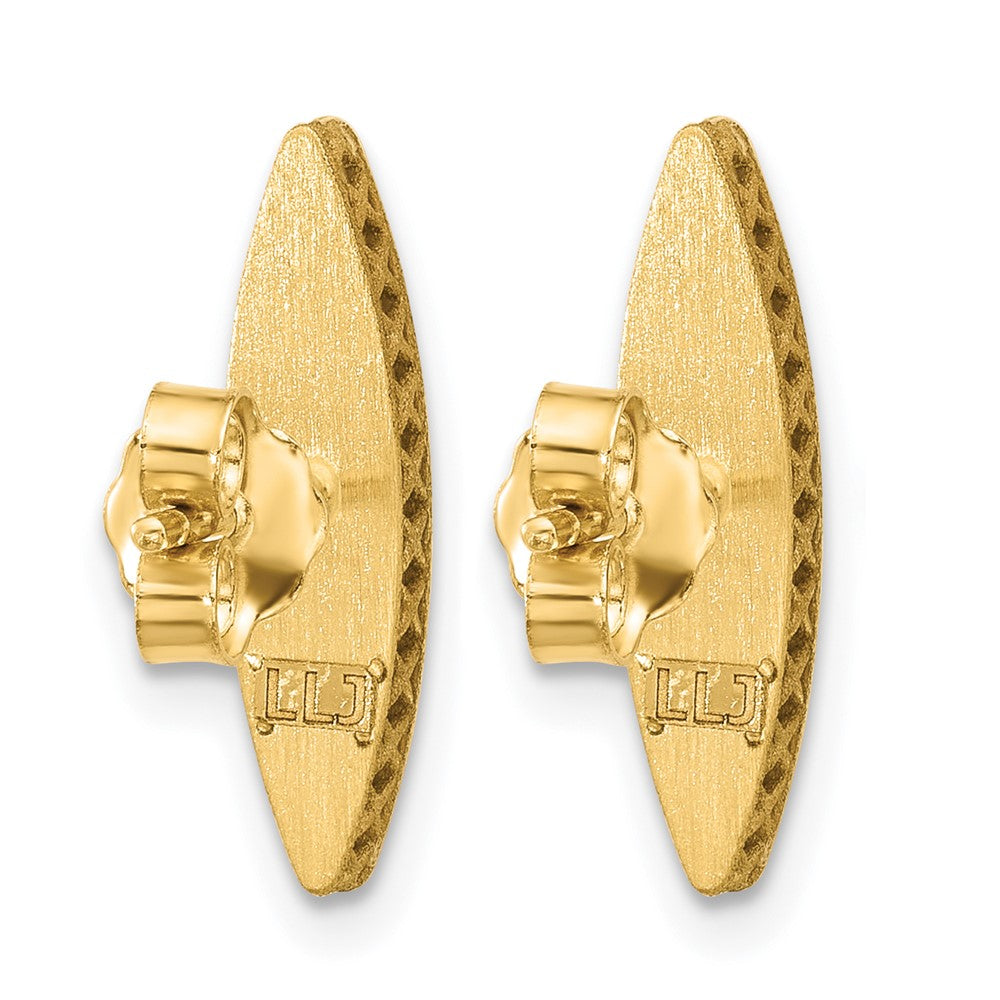 14K Gelbgold Poliert Perlmutt Ohrstecker