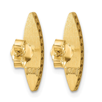 14K Gelbgold Poliert Perlmutt Ohrstecker