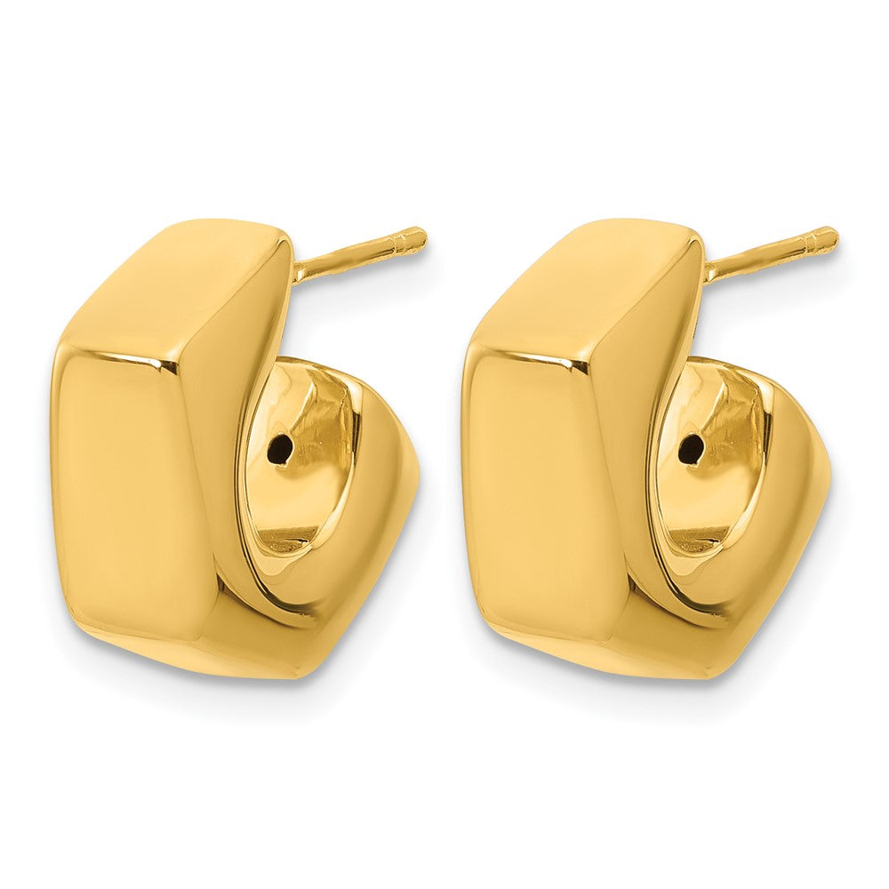 14K Gelbgold Poliert Hohl J Creole Ohrstecker