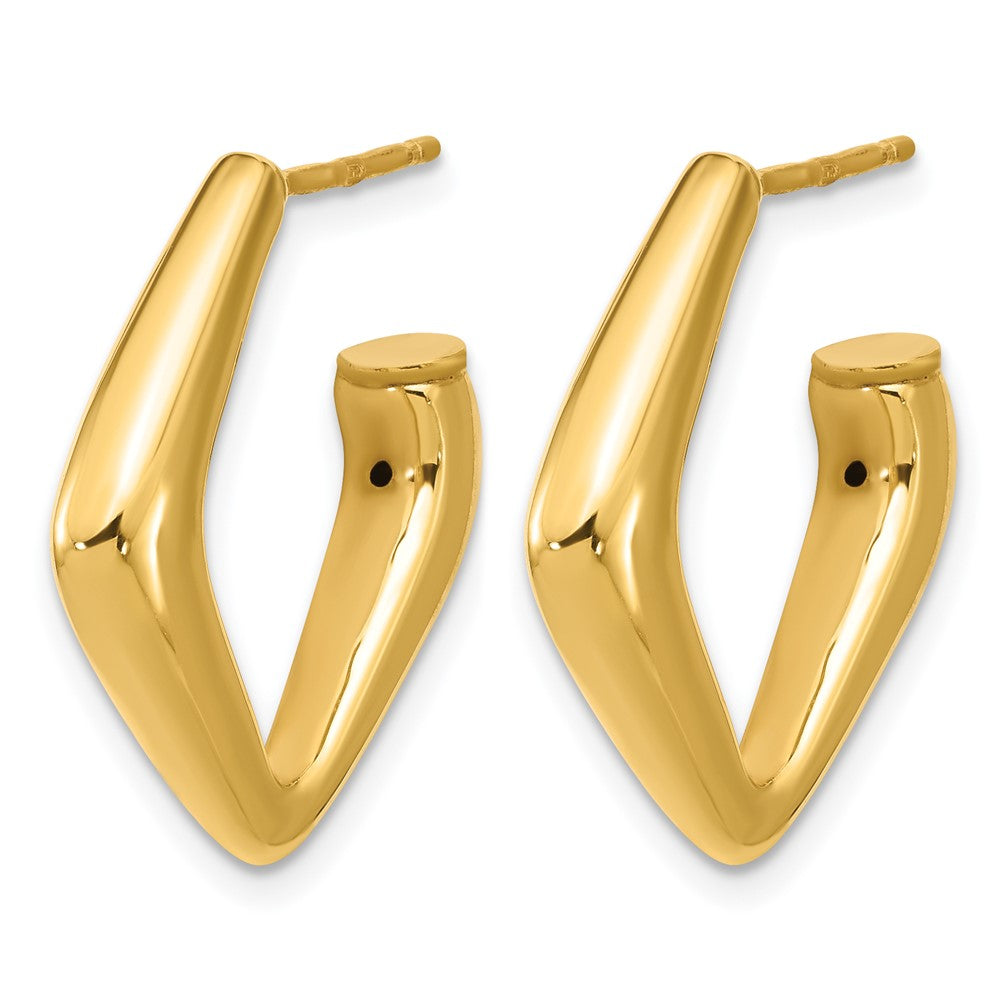 14K Gelbgold Poliert Hohl J Creole Ohrstecker