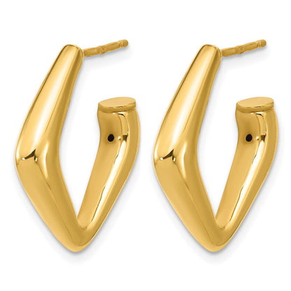 14K Gelbgold Poliert Hohl J Creole Ohrstecker