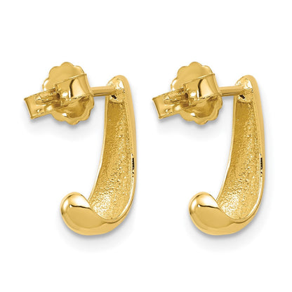14K Gelbgold Poliert J Creole Ohrstecker