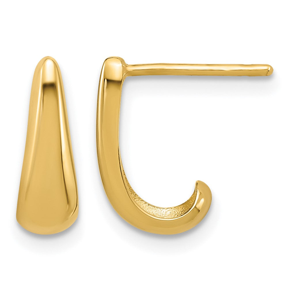 14K Gelbgold Poliert J Creole Ohrstecker