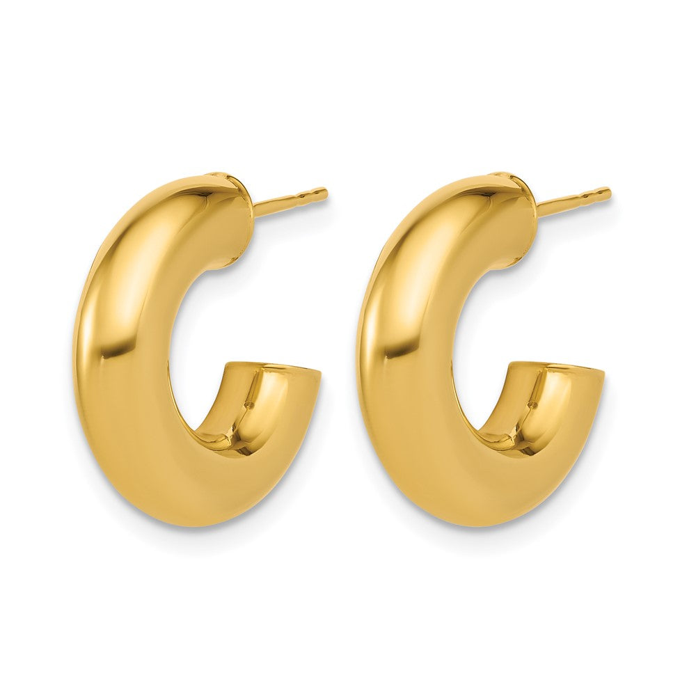 14K Gelbgold Poliert J Creole Ohrstecker
