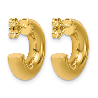 14K Gelbgold Poliert J Creole Ohrstecker