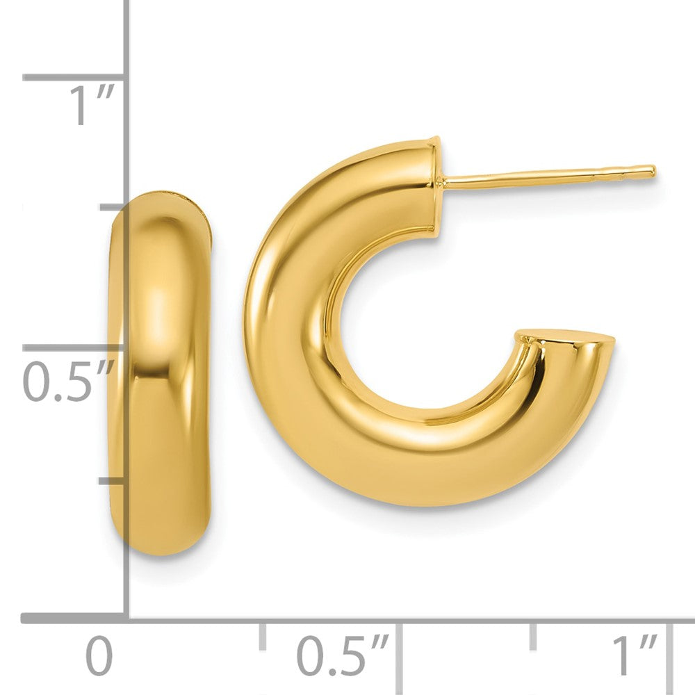 14K Gelbgold Poliert J Creole Ohrstecker