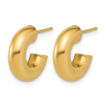 14K Gelbgold Poliert J Creole Ohrstecker