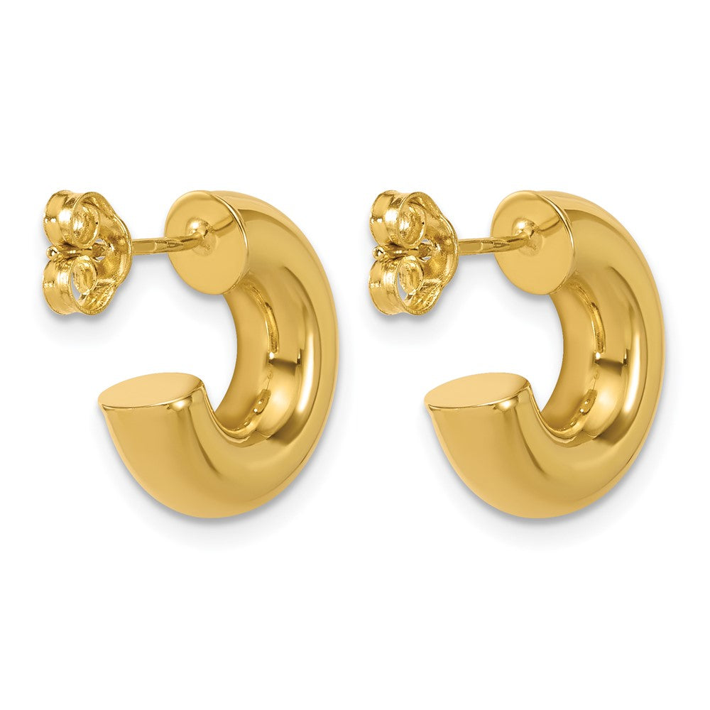 14K Gelbgold Poliert J Creole Ohrstecker