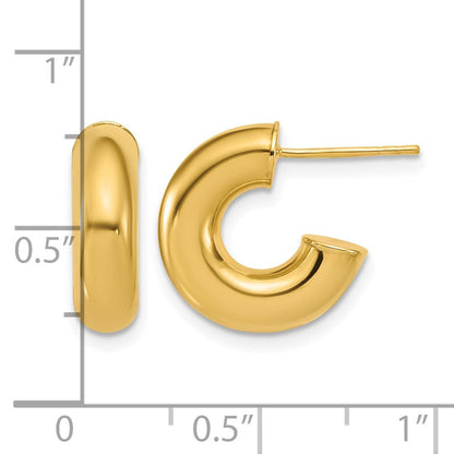 14K Gelbgold Poliert J Creole Ohrstecker