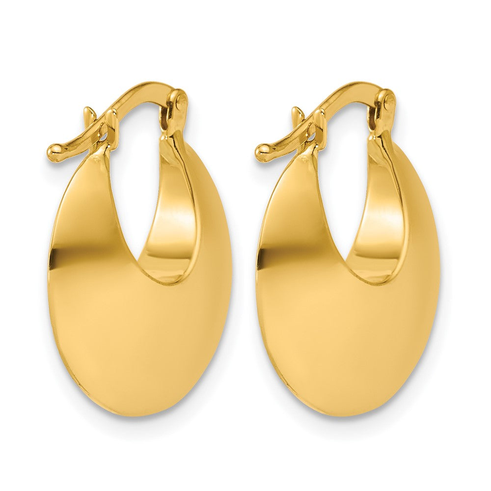 14K Gelbgold Poliert Rund Creolen