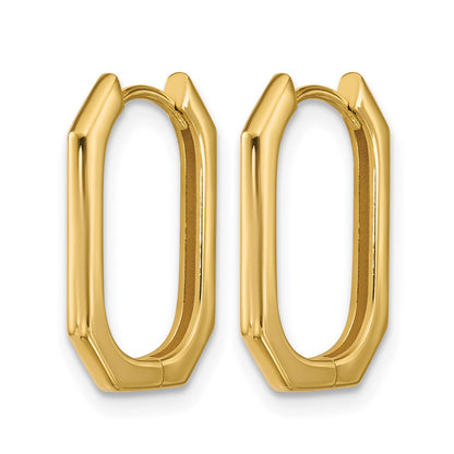 14K Gelbgold Poliert Klappbar Creolen