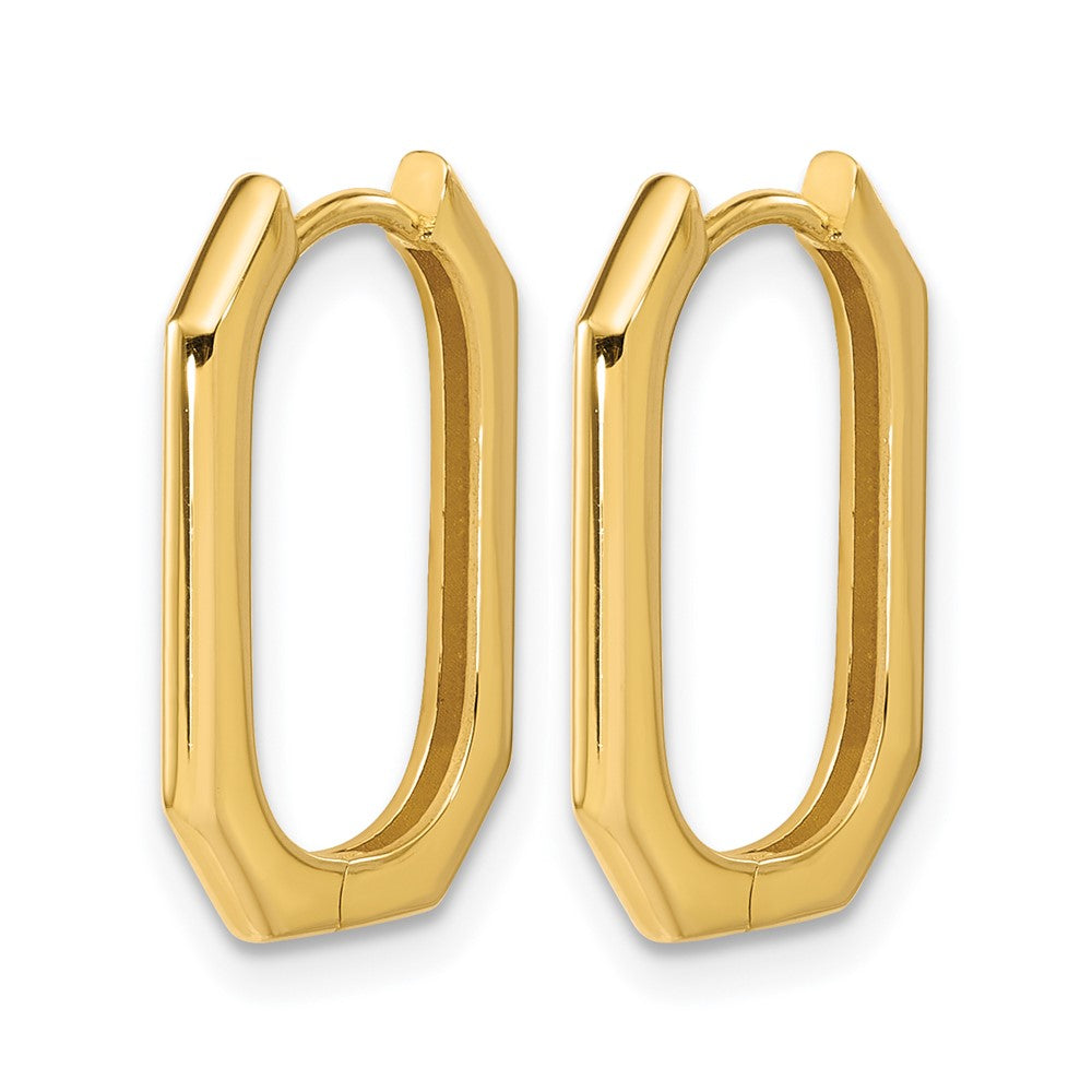 14K Gelbgold Poliert Klappbar Creolen